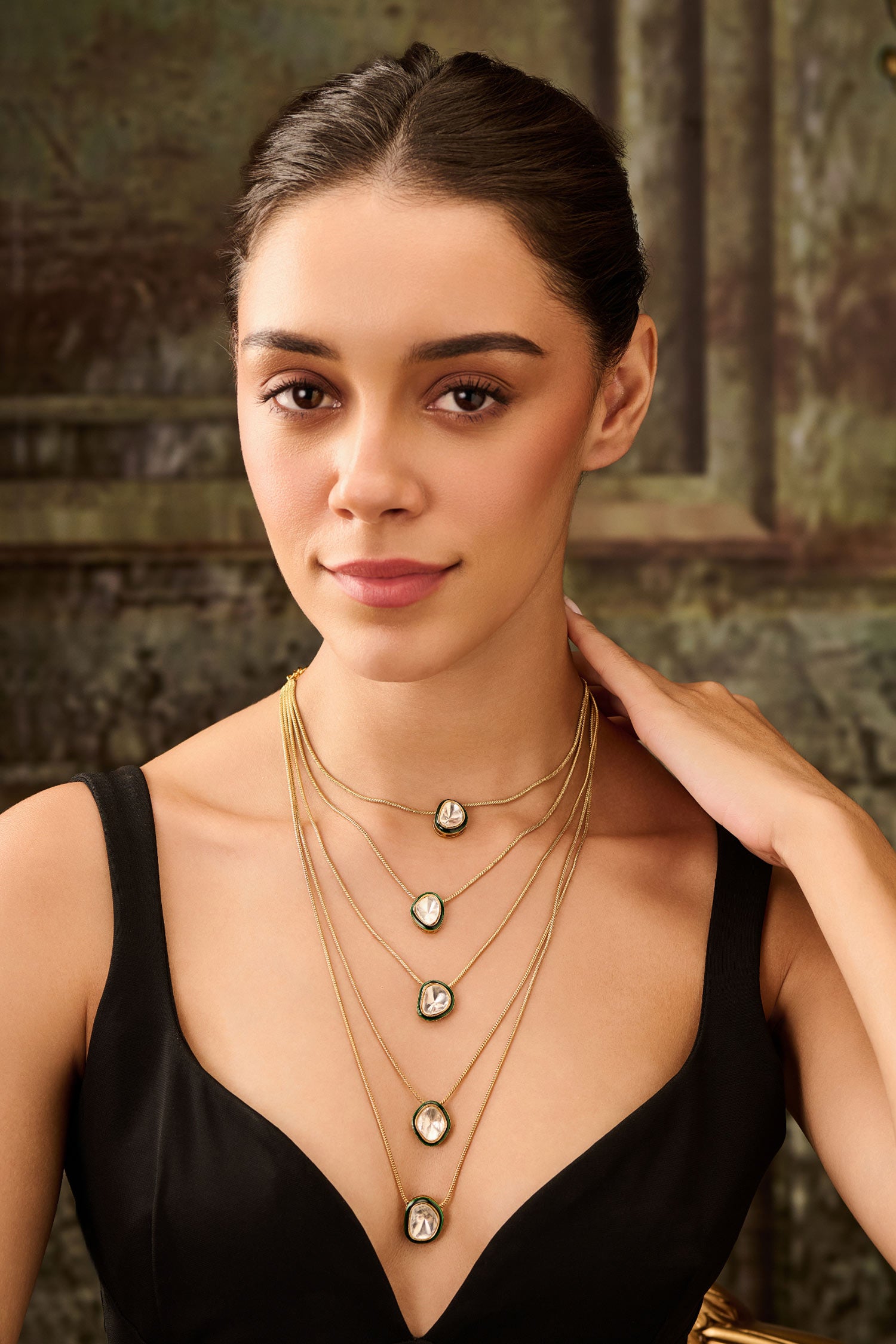 Layered Polki Necklace 