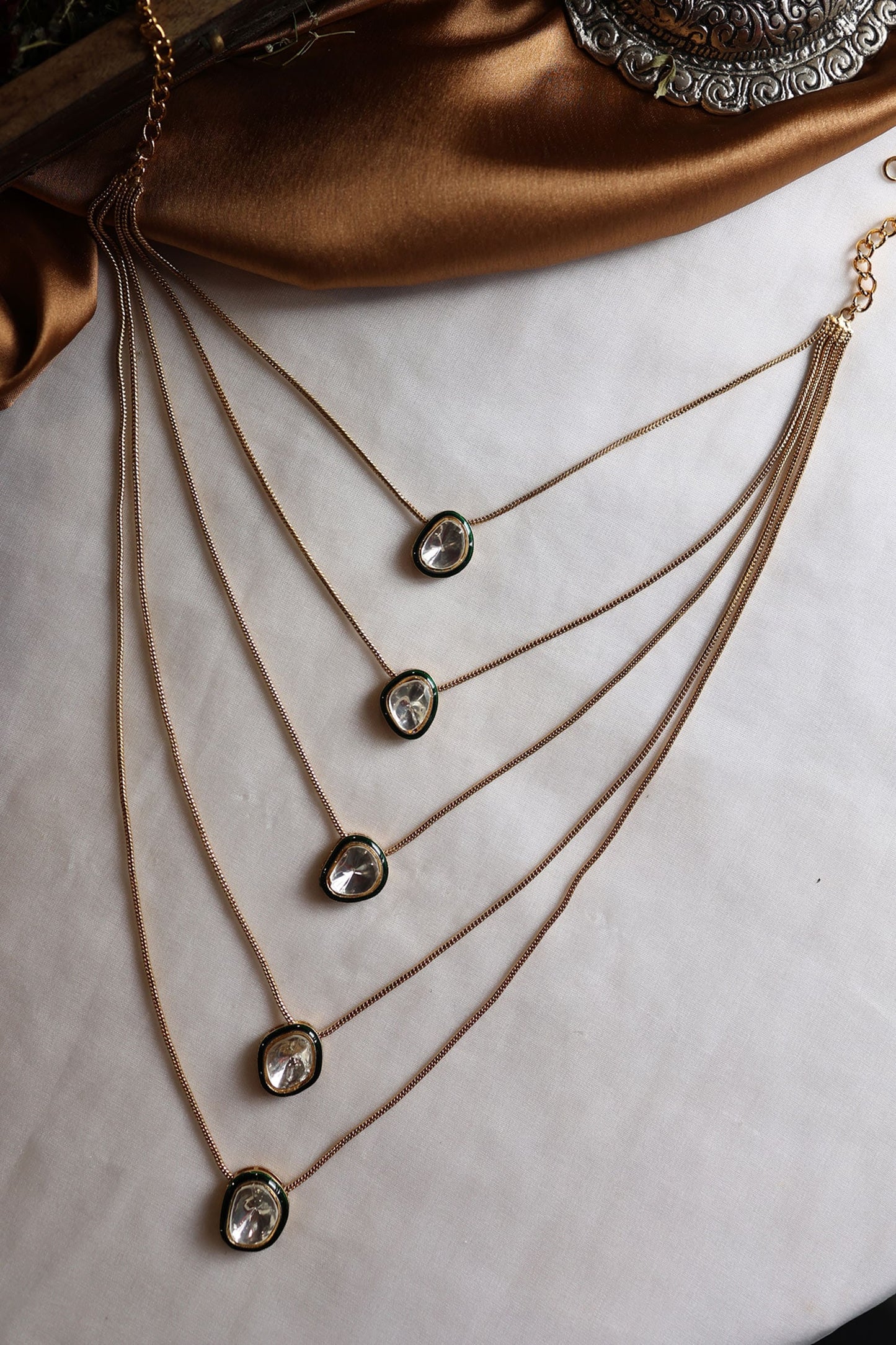 Layered Polki Necklace 
