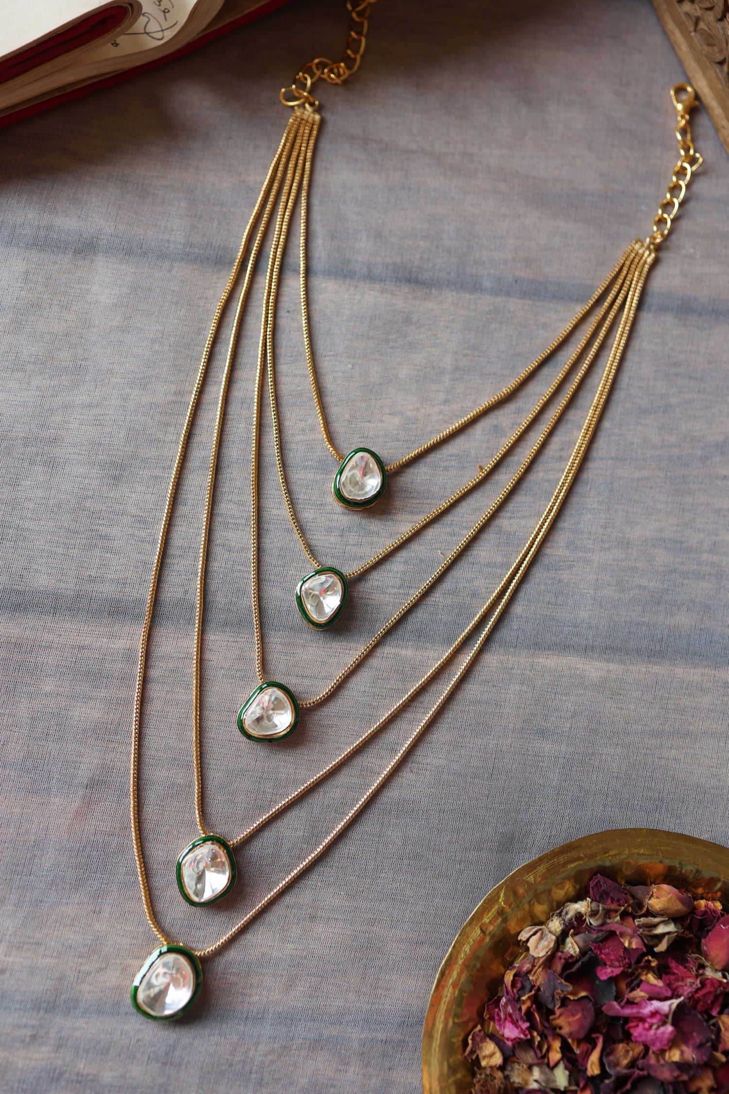 Layered Polki Necklace 