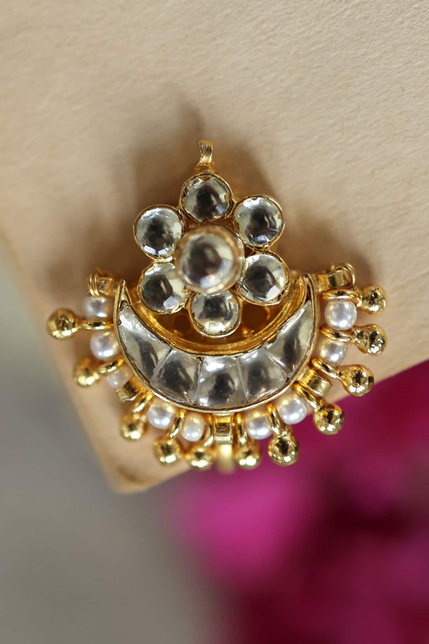 Kundan Floral Nose Ring 