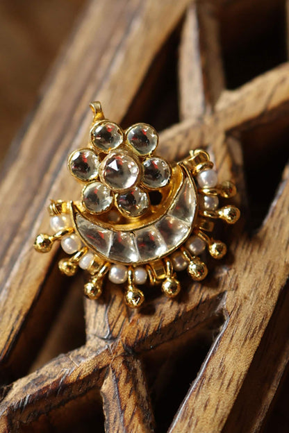 Kundan Floral Nose Ring 