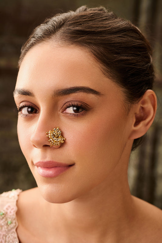 Kundan Floral Nose Ring 