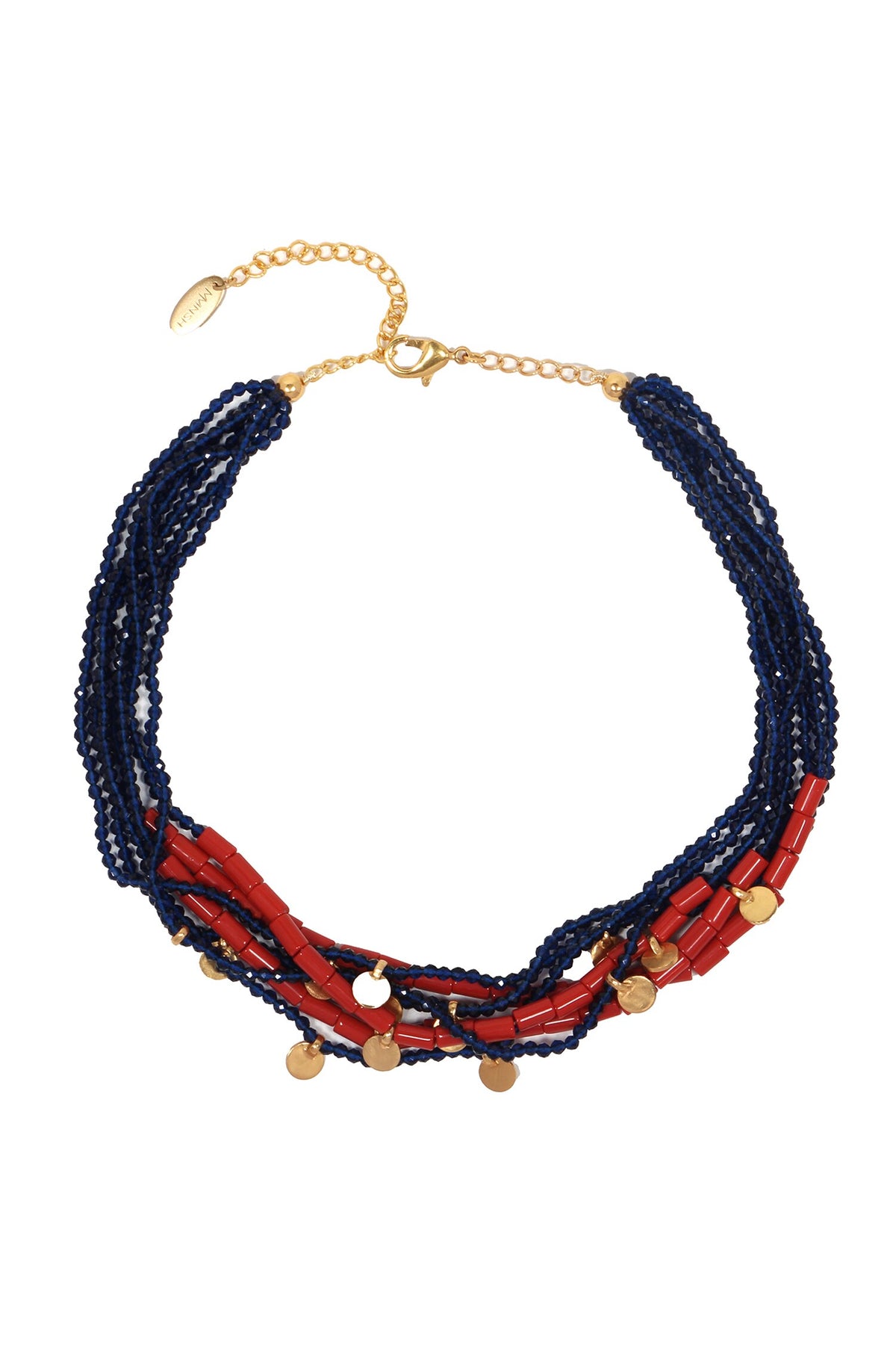 Bead Embellished Contemporary Necklace 