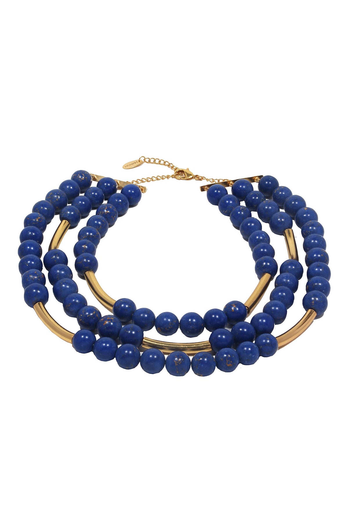 Blue Bead Layered Necklace 