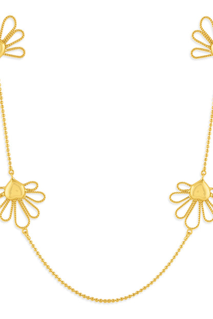 Gulabo Petal Long Chain Necklace 
