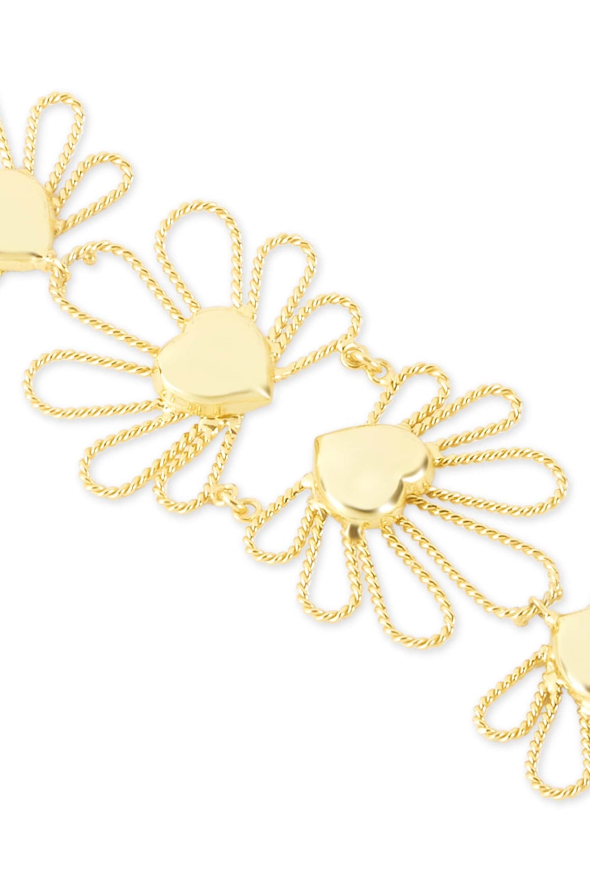 Gold Petal Heart Choker 