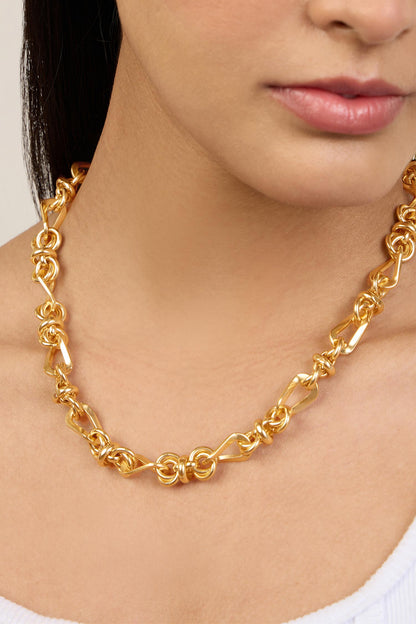 Chunky Chain Link Choker Necklace 