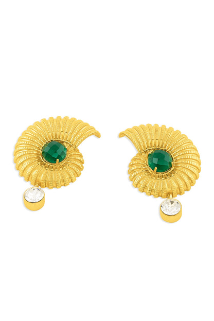 Gold Shell Shaped Earrings 