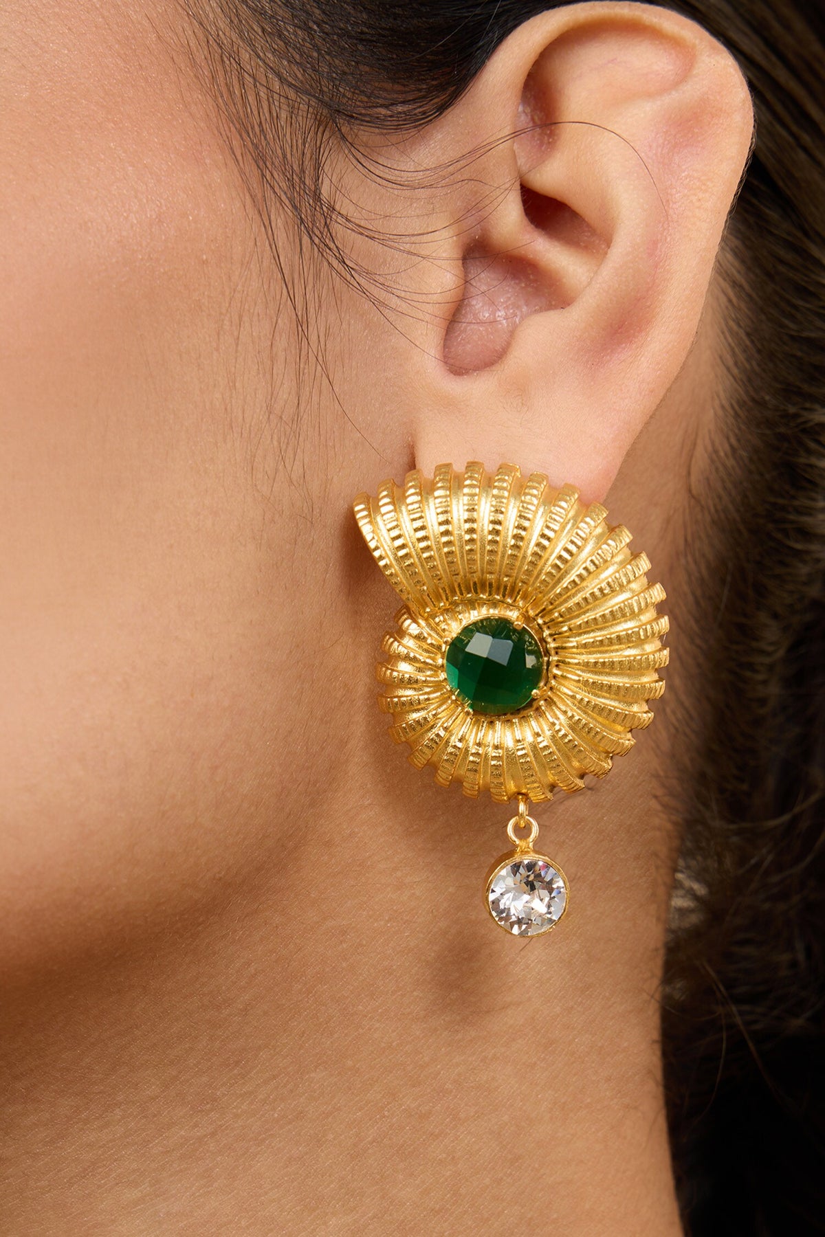 Gold Shell Shaped Earrings 