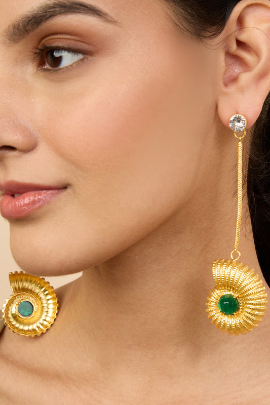 Gold Shell Whisper Earrings 