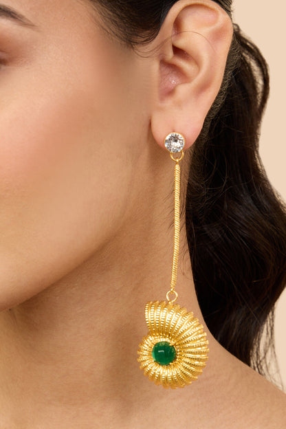 Gold Shell Whisper Earrings 