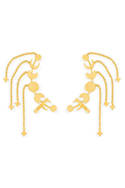 Moon Motif Ear Climber 