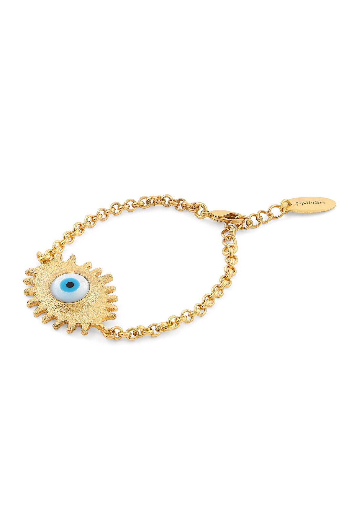 Gold Evil Eye Shaped Bracelet 