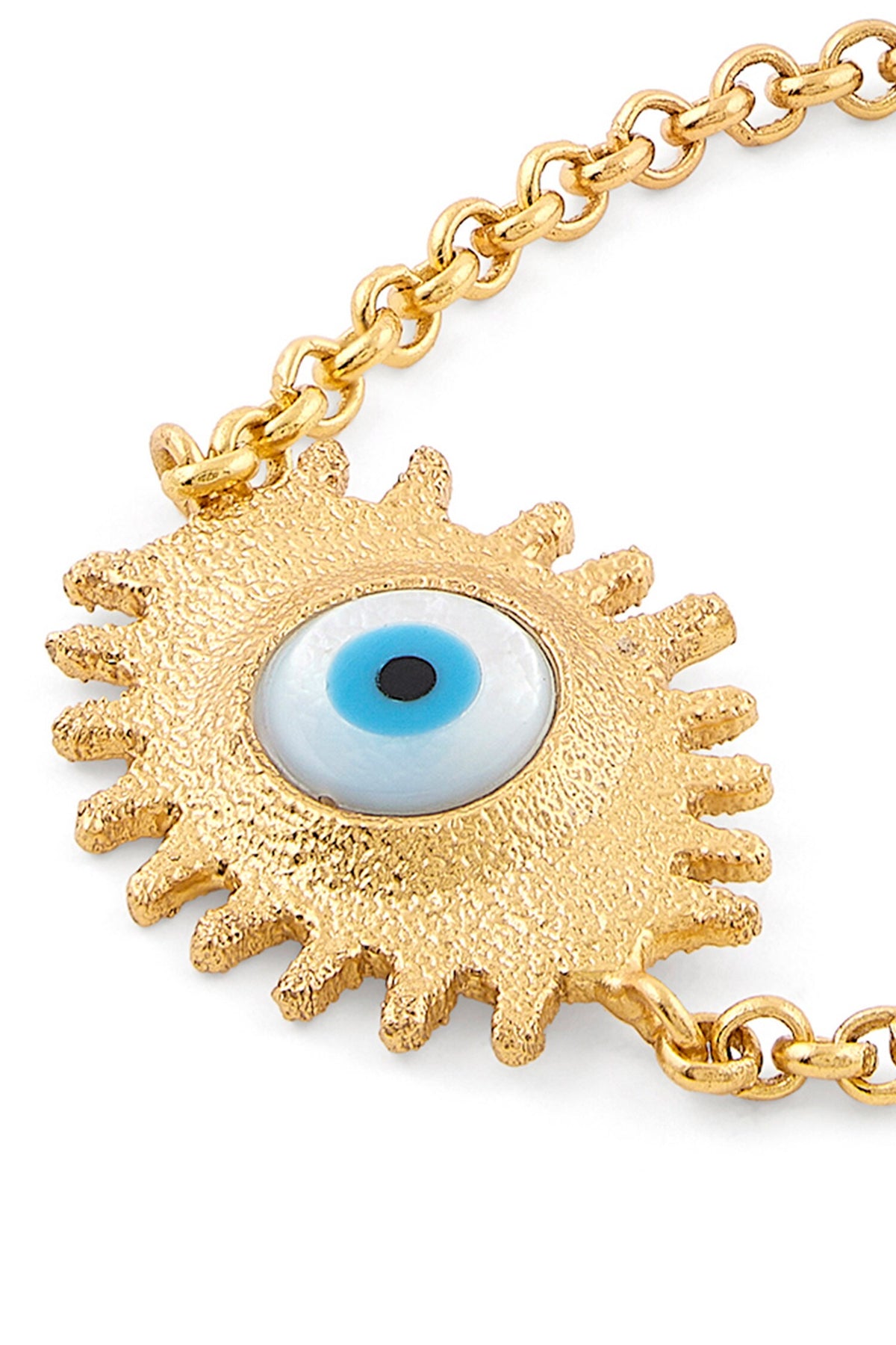 Gold Evil Eye Shaped Bracelet 