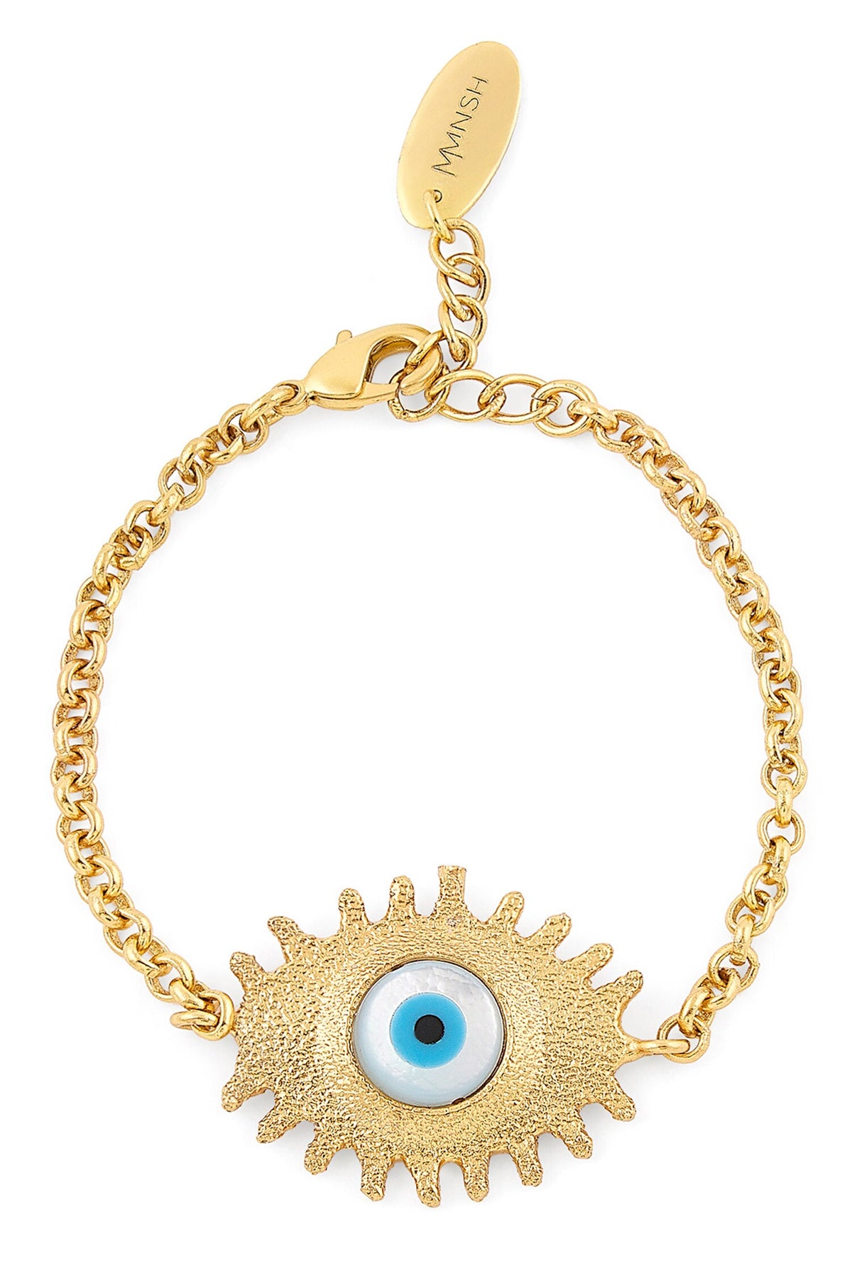 Gold Evil Eye Shaped Bracelet 
