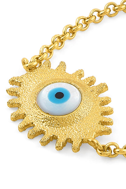Gold Evil Eye Shaped Bracelet 