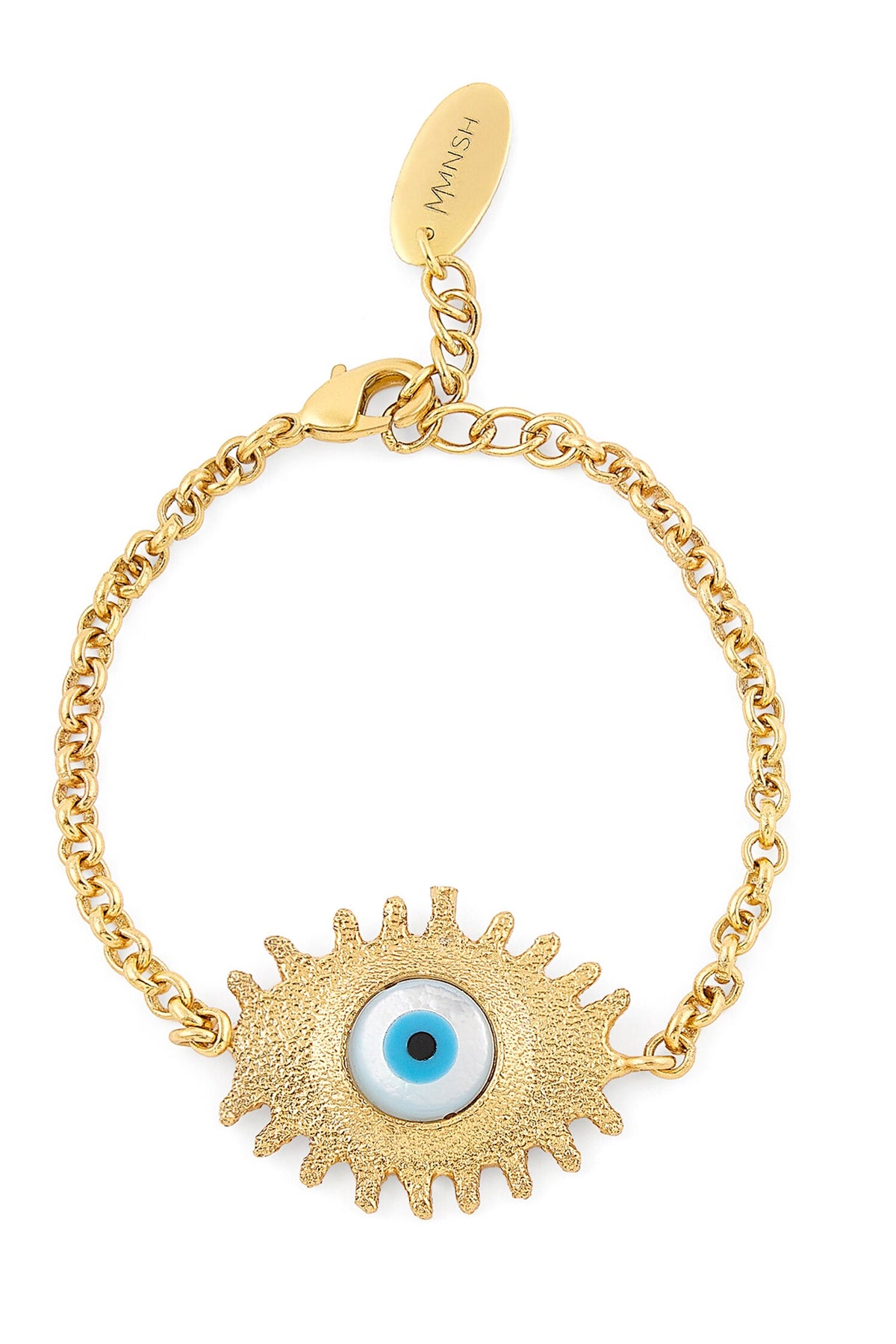 Gold Evil Eye Shaped Bracelet 