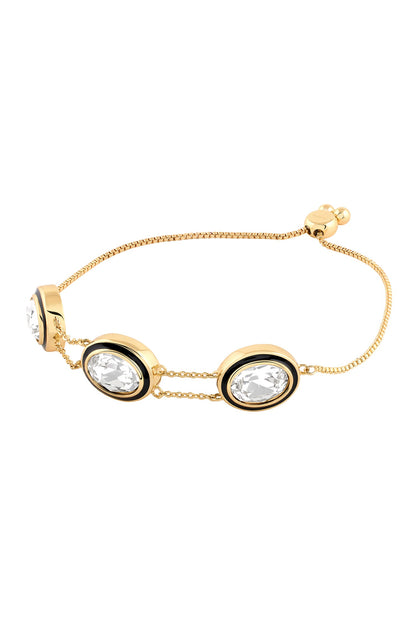 Gold Crystal Bolo Bracelet 