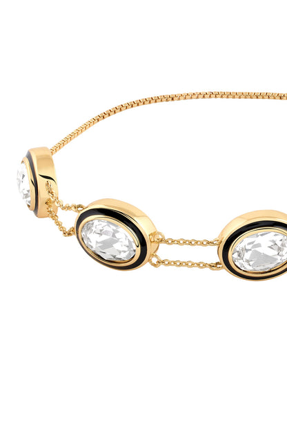 Gold Crystal Bolo Bracelet 