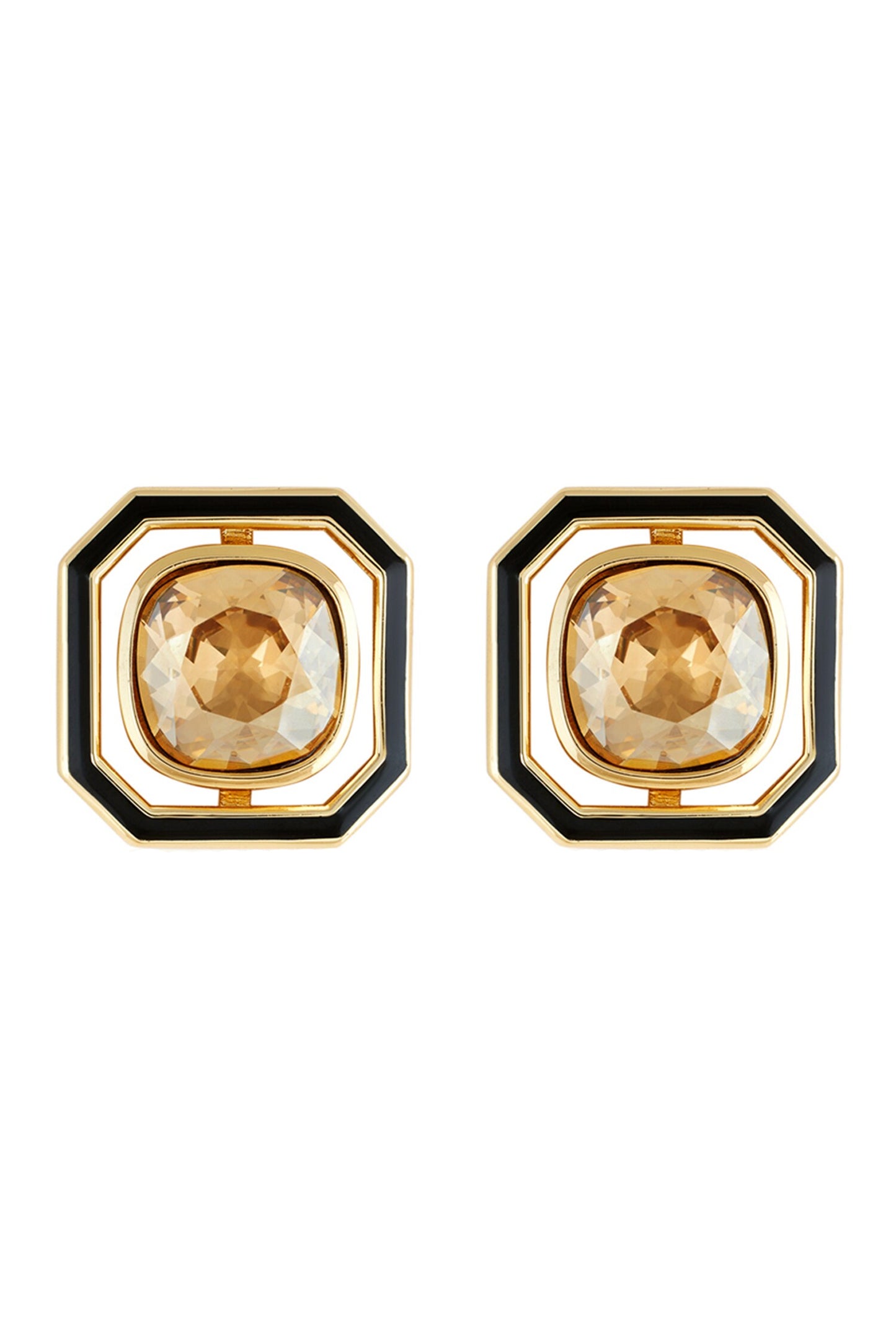 Cutwork Gold Stud Earrings 