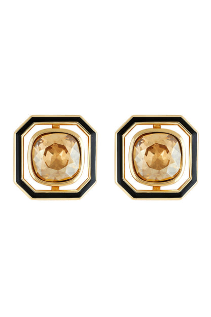 Cutwork Gold Stud Earrings 