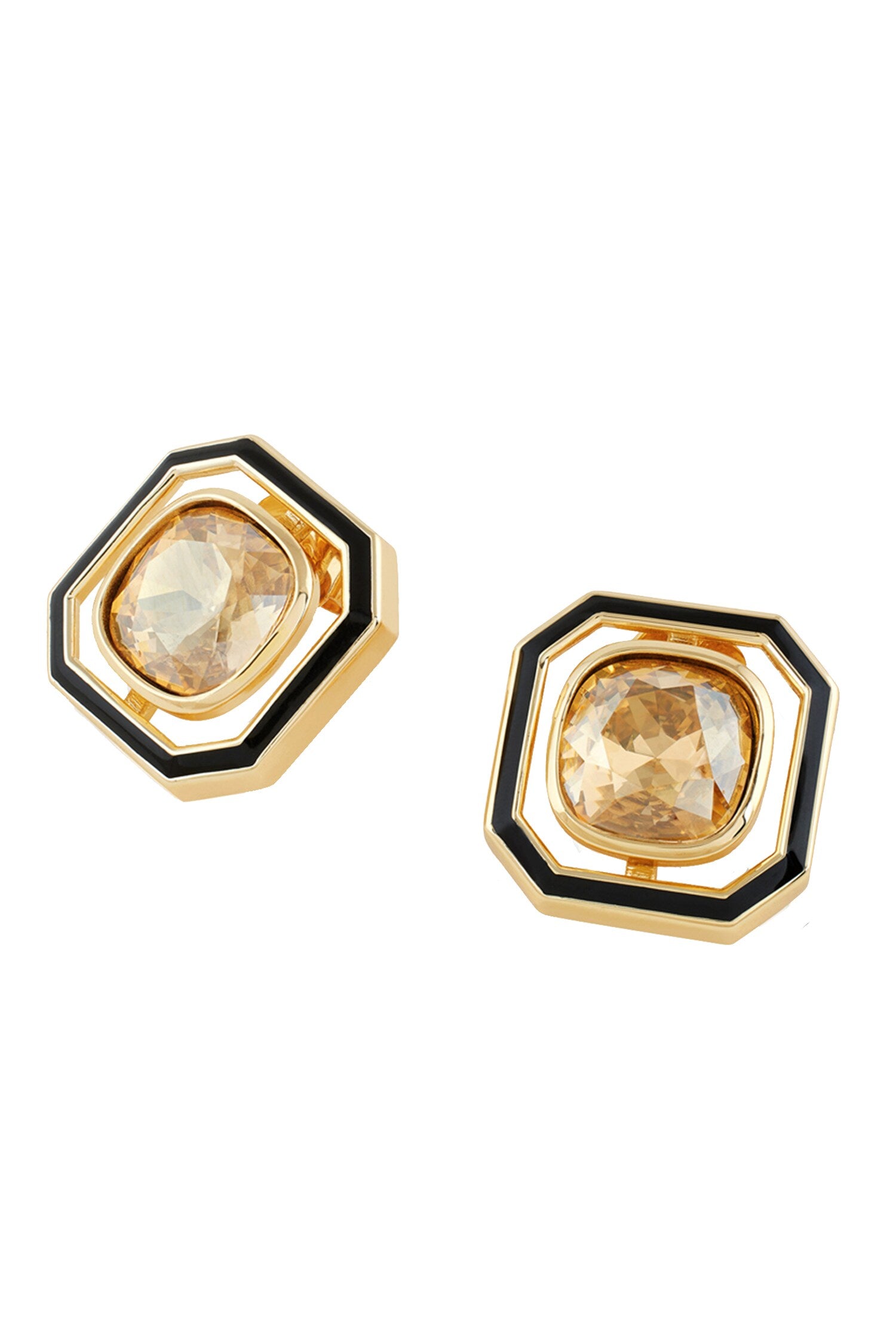 Cutwork Gold Stud Earrings 