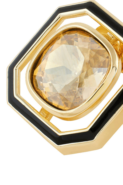 Cutwork Gold Stud Earrings 