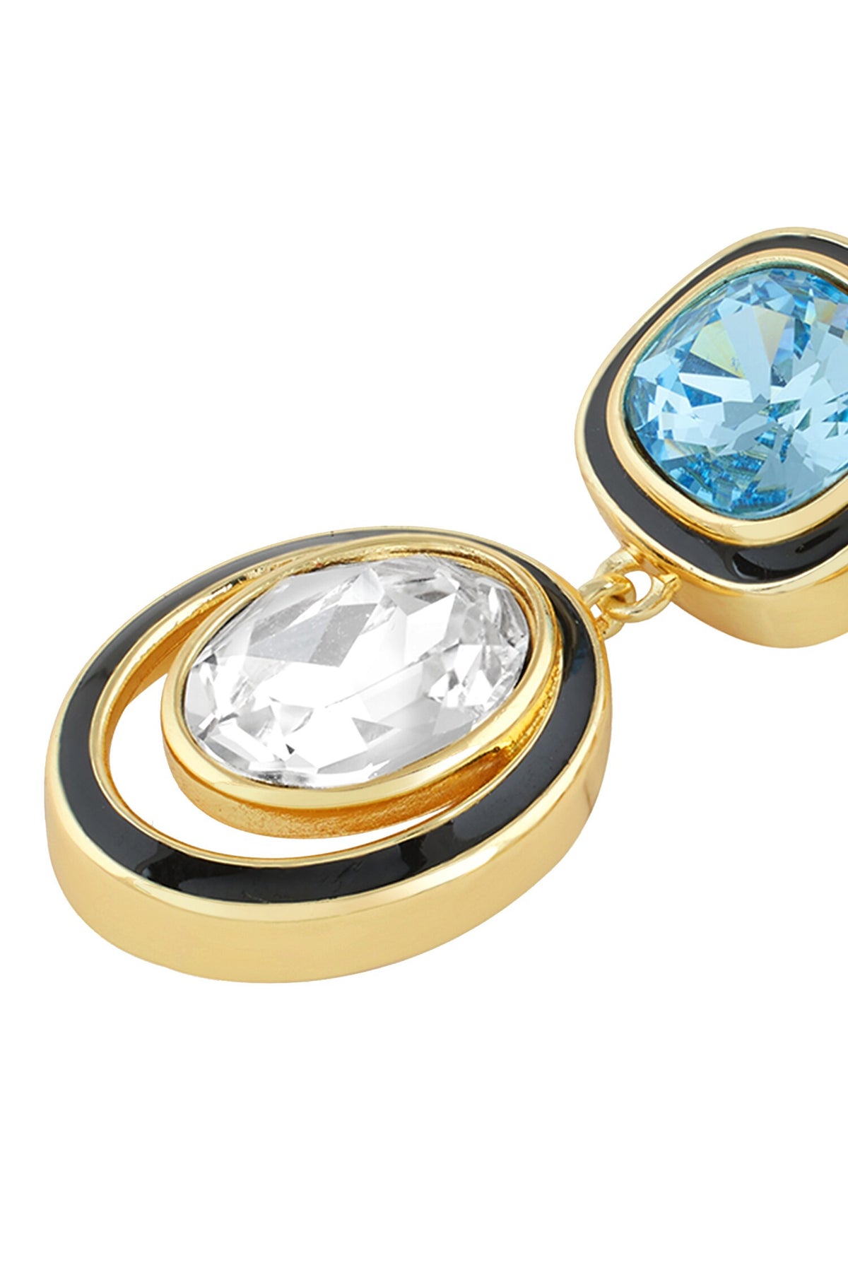 Mismatched Crystal Studded Earrings 