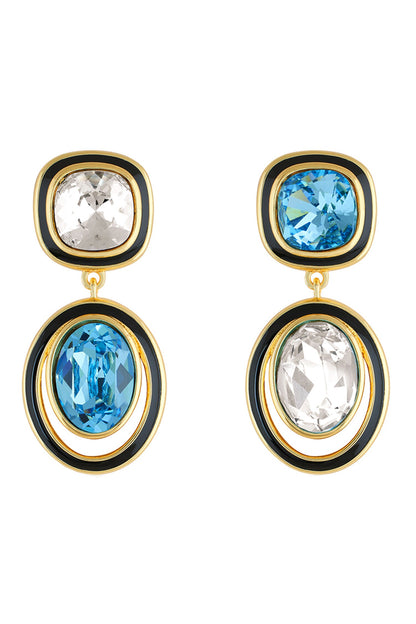 Mismatched Crystal Studded Earrings 