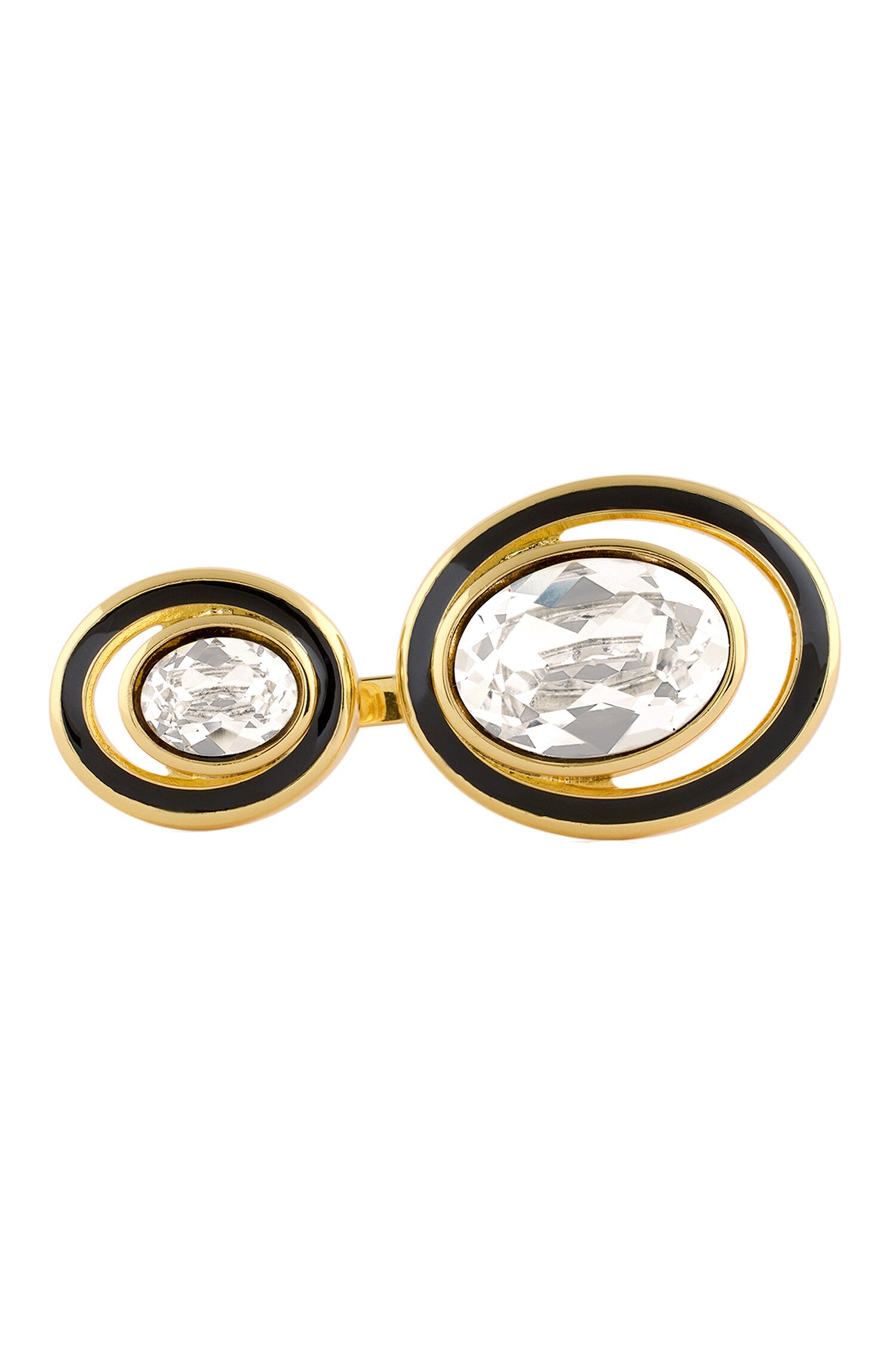 Crystal Embellished Gold Ring 