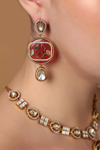 Gold Plated Bloom Vine Necklace Set 