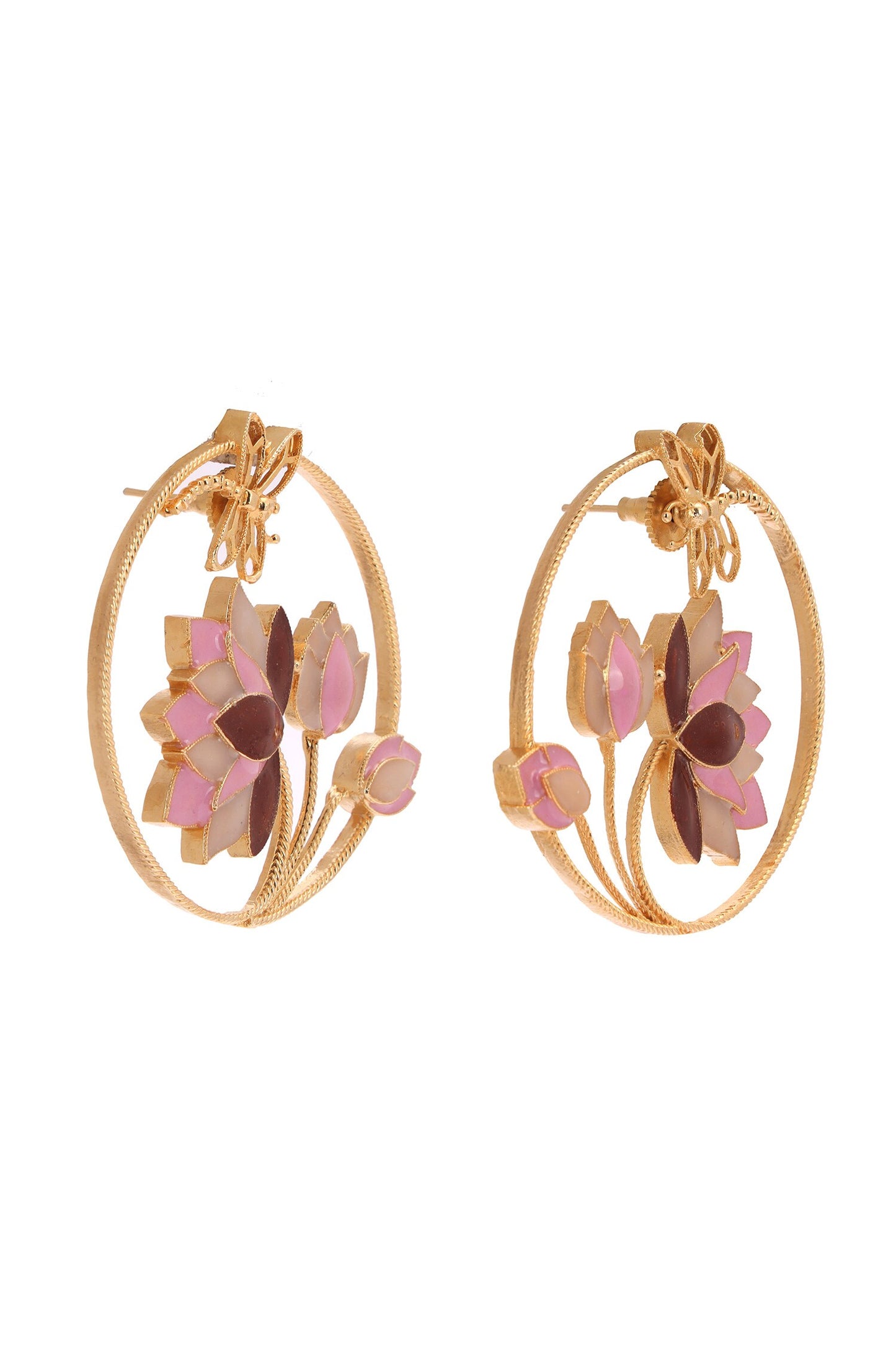 Ethereal Blume Enamelled Earrings 