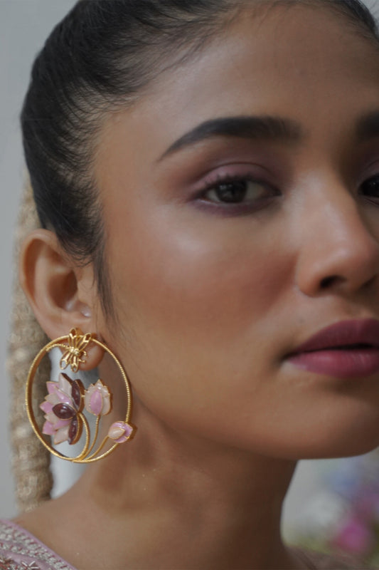 Ethereal Blume Enamelled Earrings 