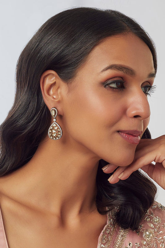 Victorian Moissanite Drop Earrings 
