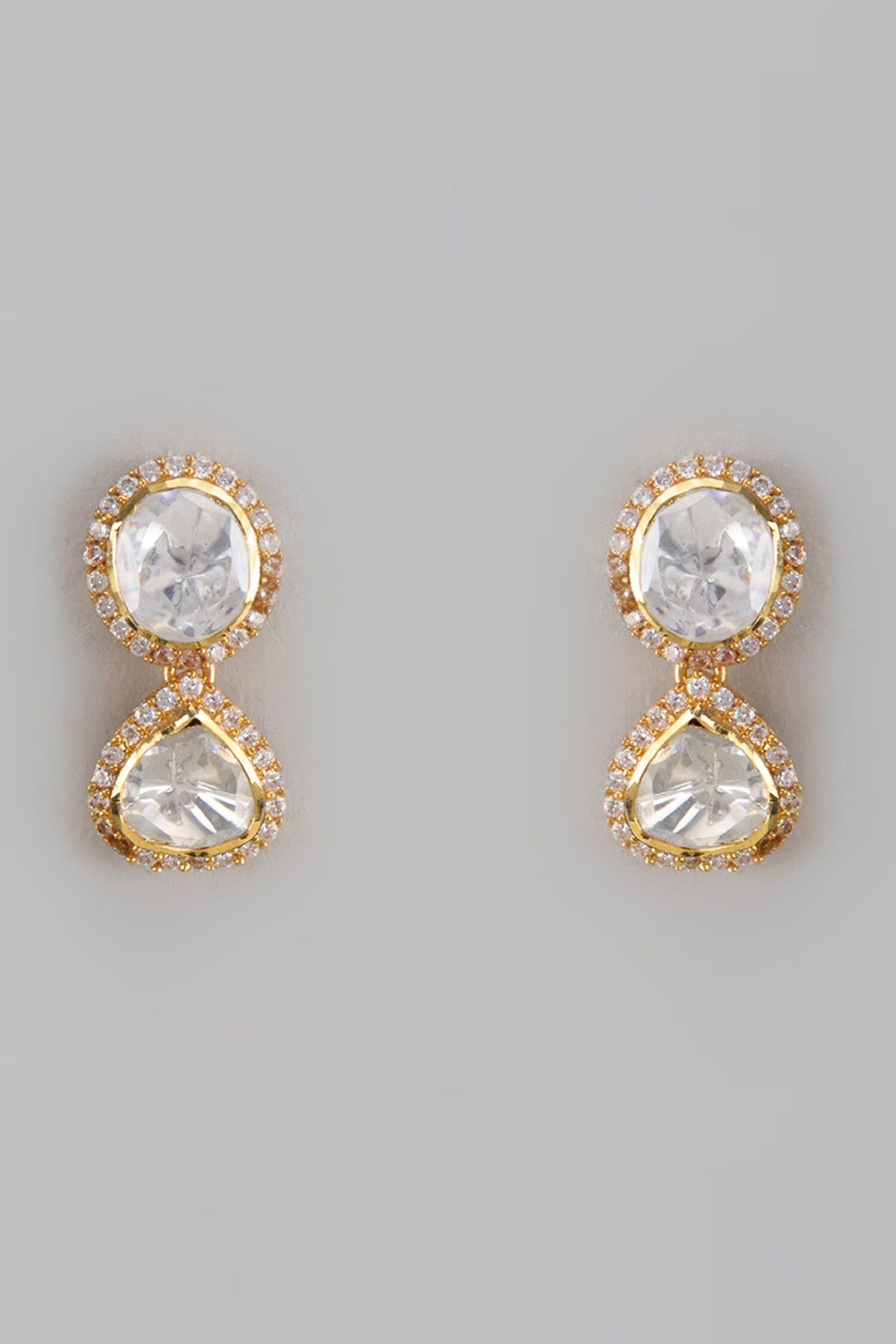 Keri Moissanite Embellished Drop Earrings 