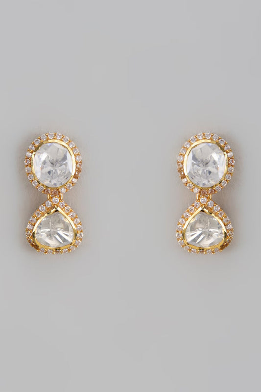 Keri Moissanite Embellished Drop Earrings 