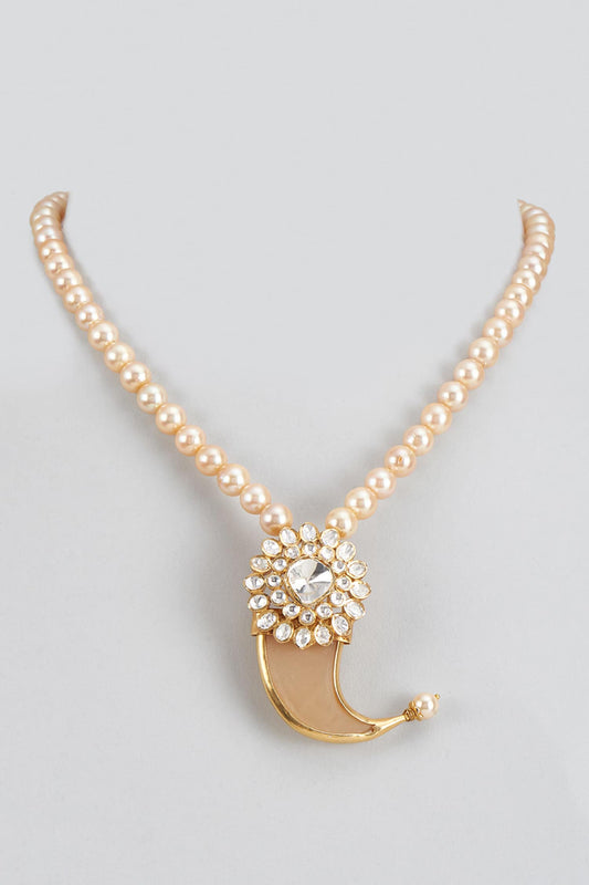 Moissanite Polki Pendant Necklace 
