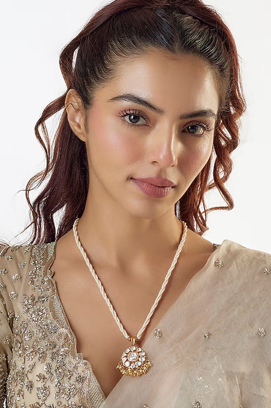 Floral Moissanite Pendant Necklace 