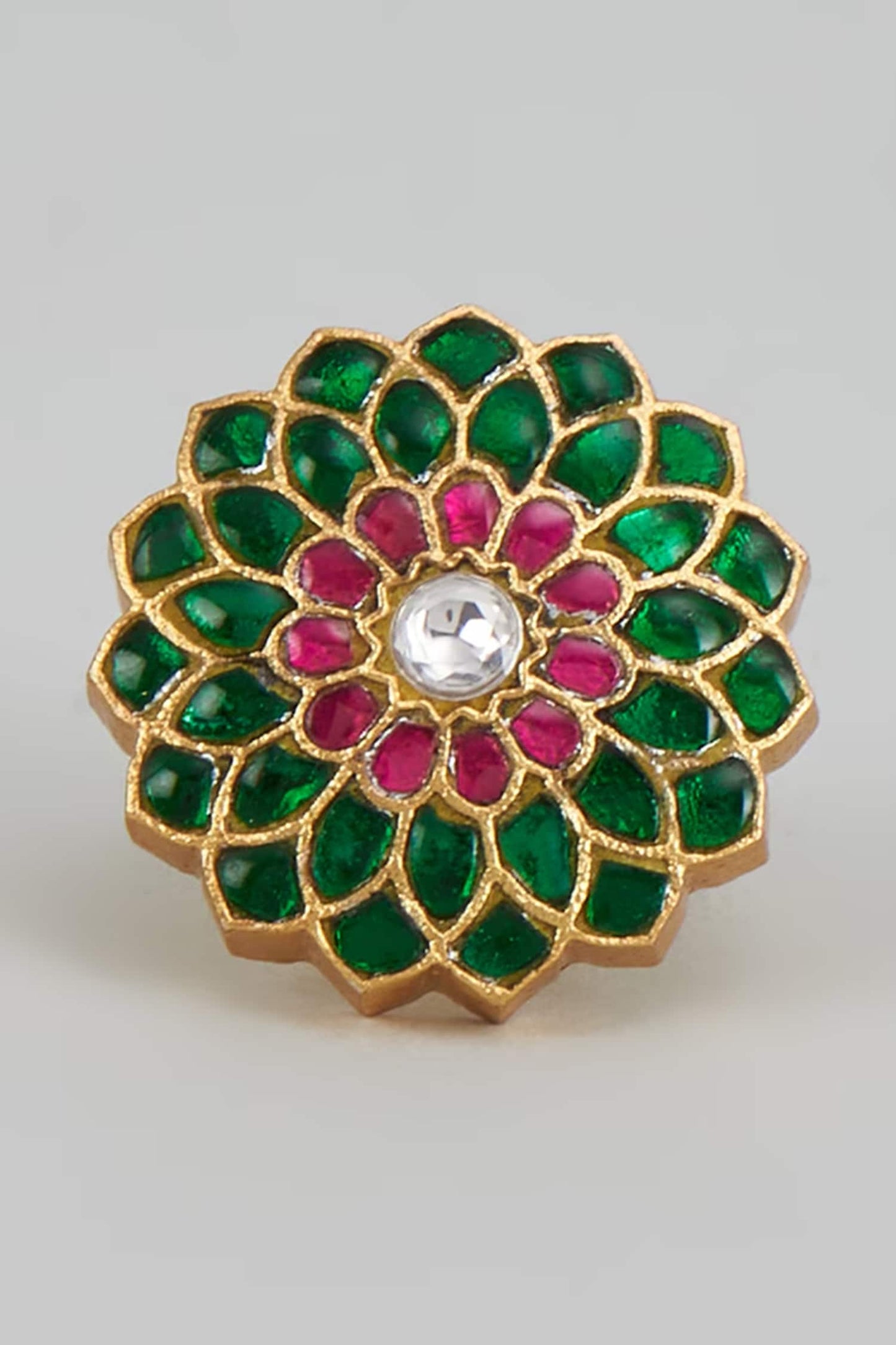 Kundan Embellished Floral Ring 