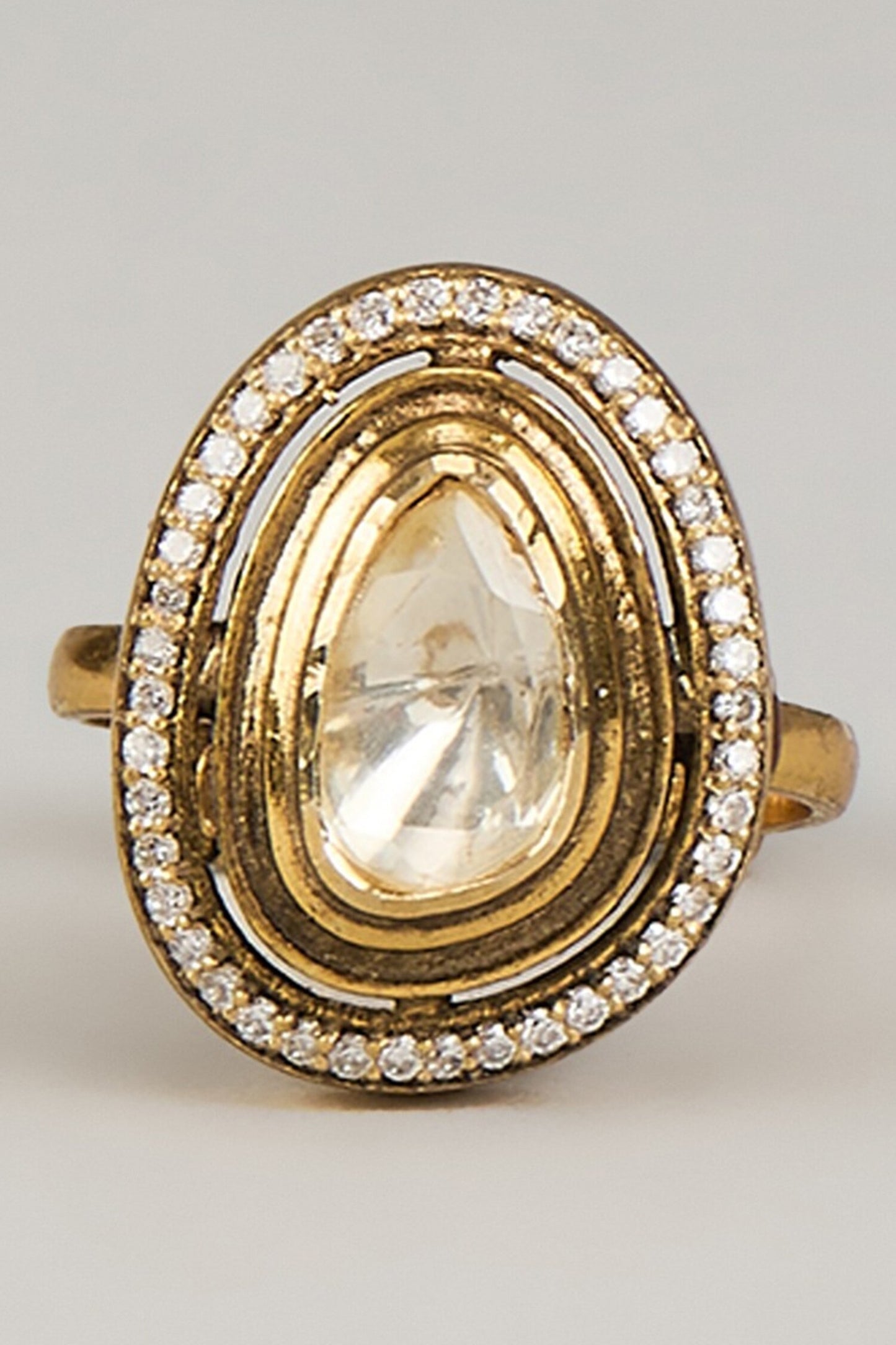 Polki & Cubic Zirconia Ring 