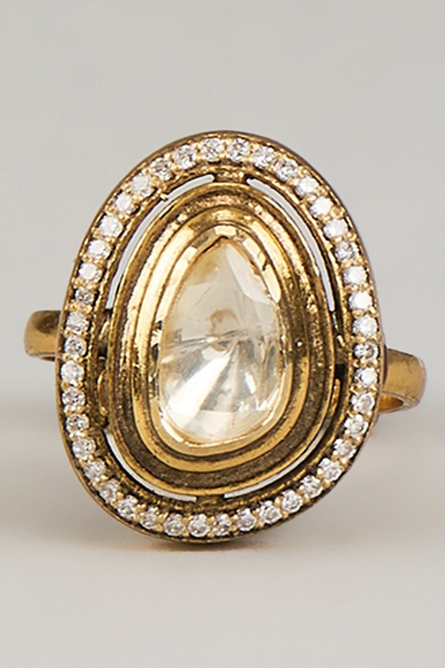 Polki & Cubic Zirconia Ring 