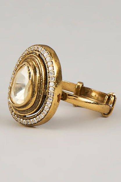 Polki & Cubic Zirconia Ring 