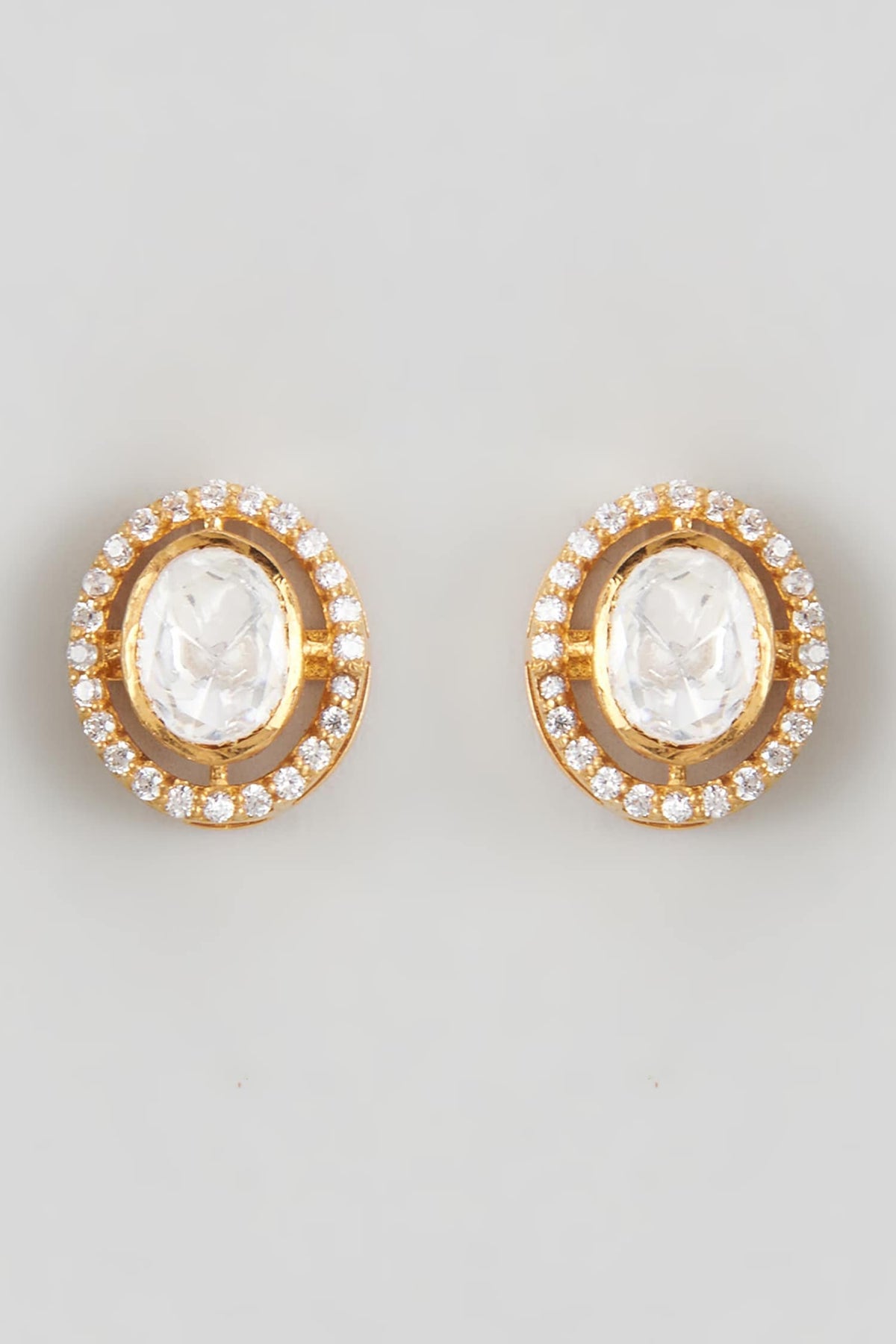 Gold Moissanite Stud Earrings 