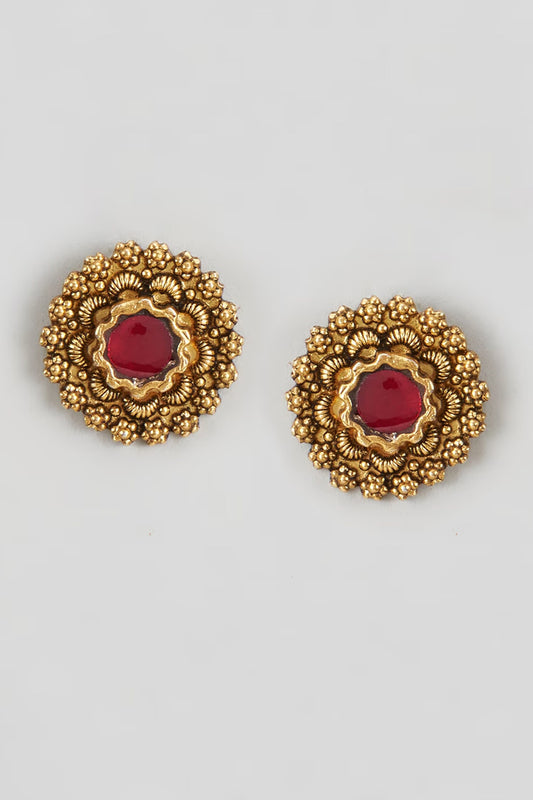 Kiran Semi Precious Stone Embellished Studs 