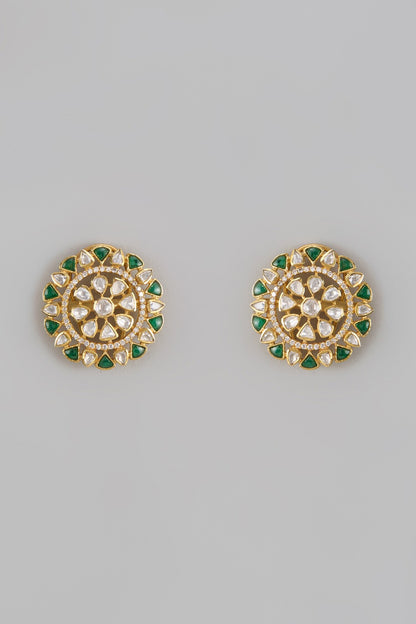 Floral Moissanite Stud Earrings 