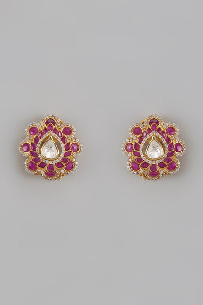 Ekta Moissanite Embellished Studs 