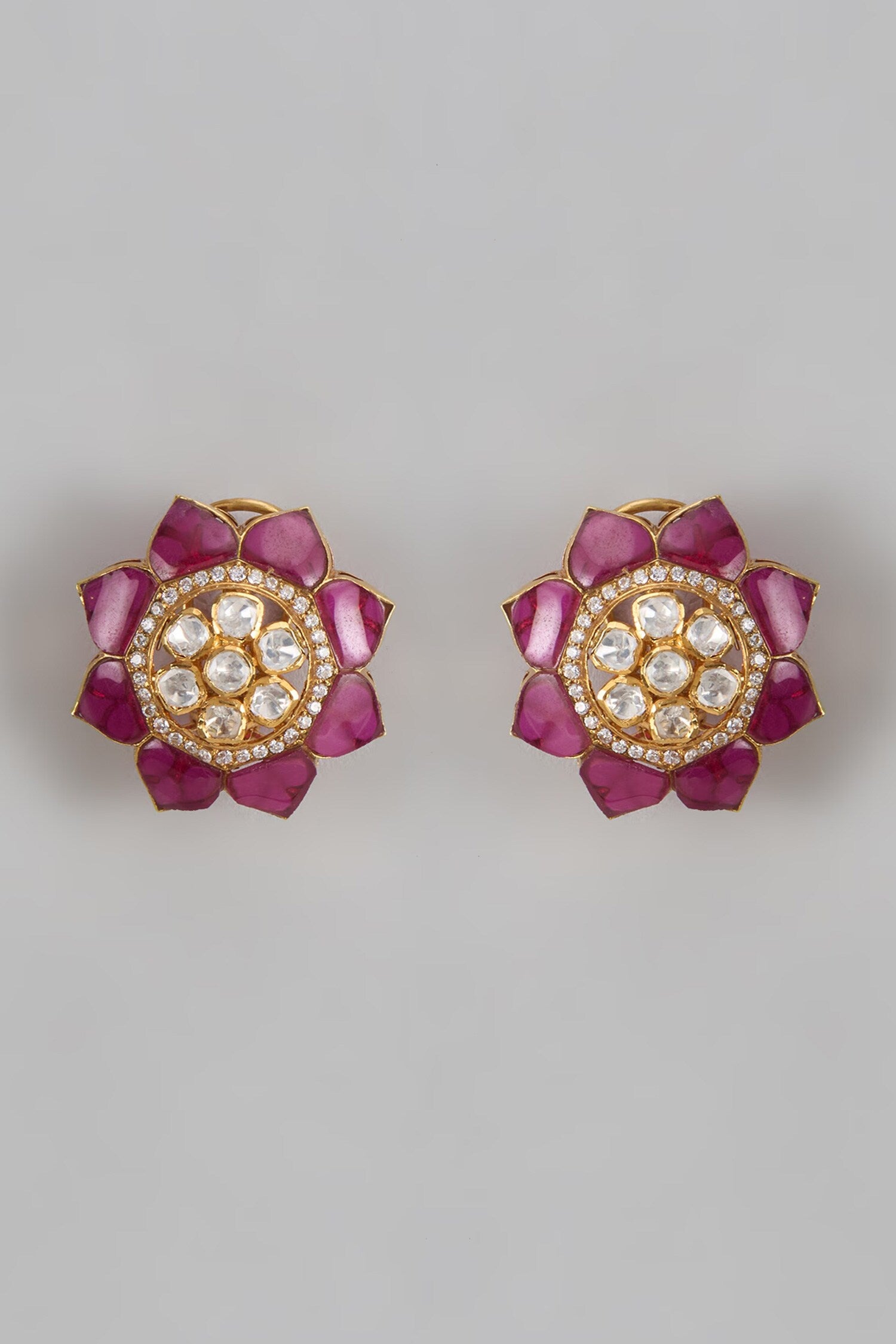 Fulia Moissanite Embellished Studs 