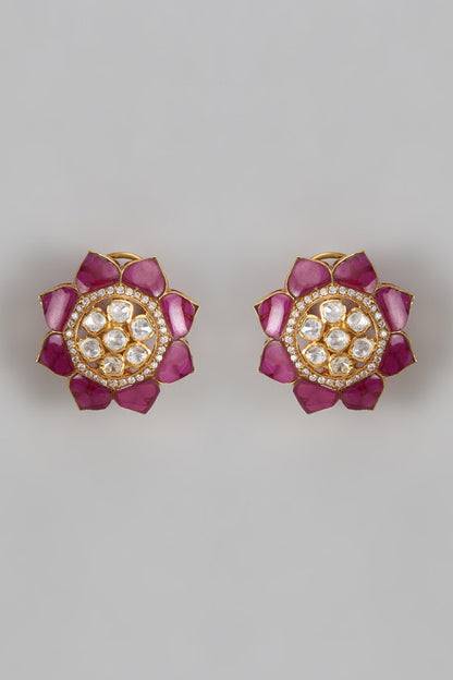 Fulia Moissanite Embellished Studs 