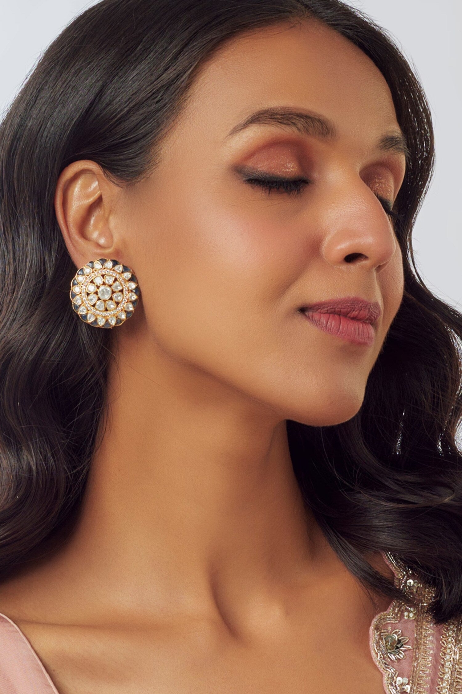 Aisha Moissanite Embellished Studs 