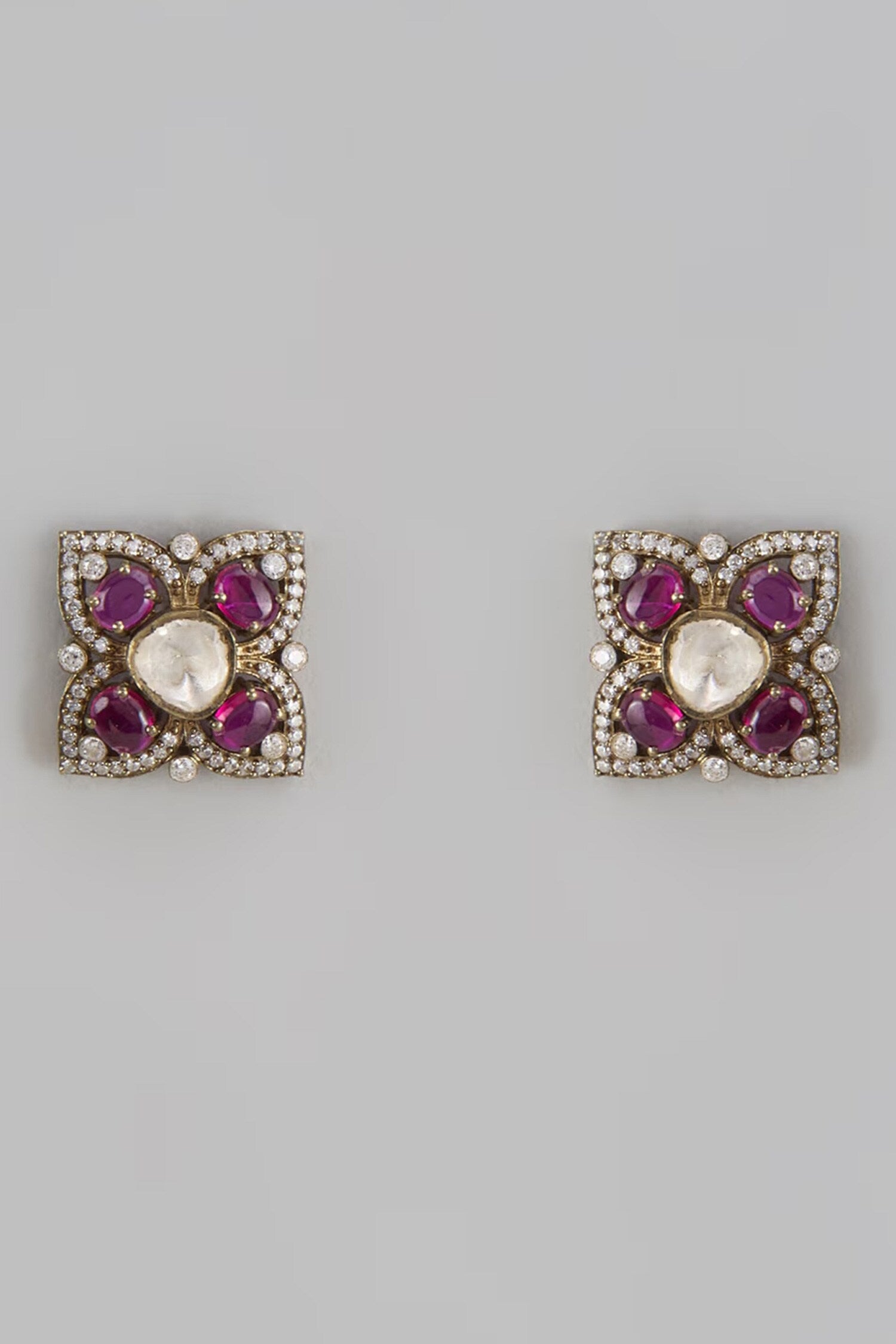 Nuri Victorian Moissanite Embellished Studs 